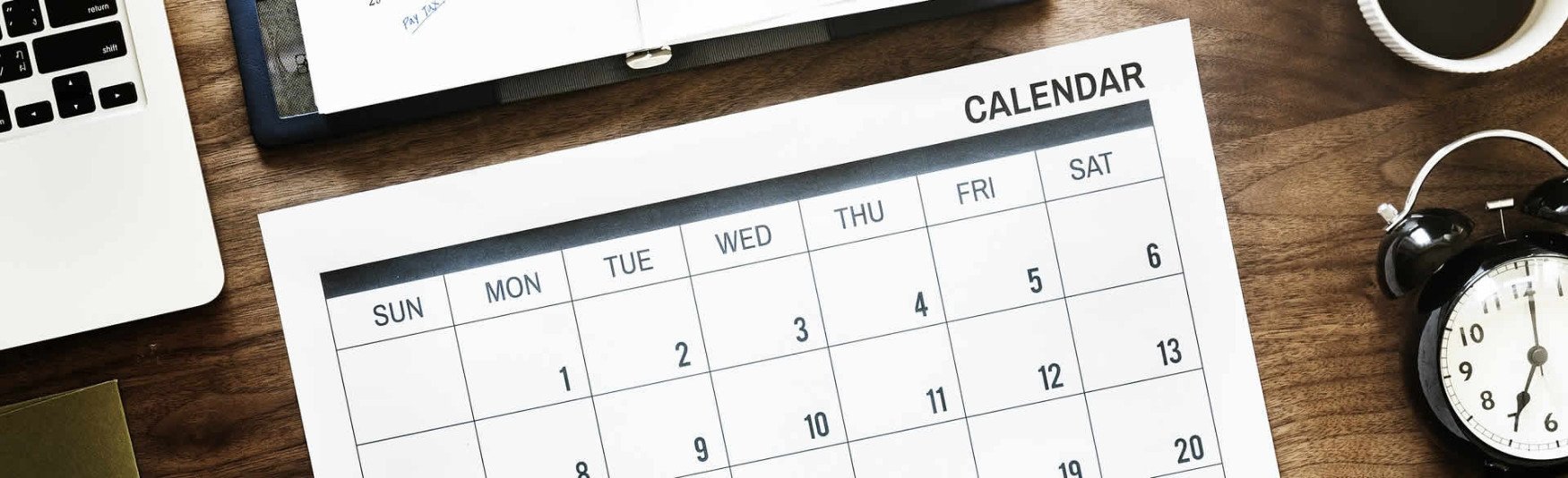 appointment circled on a calendar
